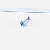 Sun 316L Surgical Stainless Steel with Synthetic Opal Tongue Rings FS-WGFD6E3-15-1
