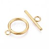Ion Plating(IP) 304 Stainless Steel Ring Toggle Clasps STAS-A092-09H-G-2