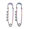 Ion Plating(IP) 304 Stainless Steel Safety Pins Brooch Findings STAS-K252-05B-RC-1
