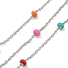 304 Stainless Steel Enamel Link Chains AJEW-Z028-09P-07-1