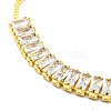 Cubic Zirconia Tennis Link Slider Bracelet with Golden 201 Stainless Steel Box Chains BJEW-C044-01G-3