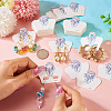 100Pcs Feather Printed Paper Jewelry Display Cards CDIS-TA0001-42-7