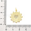 Brass Micro Pave Cubic Zirconia Pendants X-KK-D325-61G-02-3