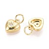 Brass Micro Pave Cubic Zirconia Charms ZIRC-R109-039-NF-2
