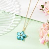 Handmade Glass Seed Beaded and Synthetic Imperial Jasper Dyed Beads Star Pendant Necklaces for Women NJEW-MZ00114-01-1