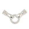 Brass Micro Pave Cubic Zirconia Fold Over Clasps KK-P277-42P-1
