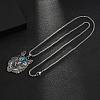 Zinc Alloy with Glass Pendant Necklaces NJEW-M211-09ASP-4