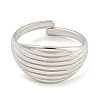 Non-Tarnish 304 Stainless Steel Wide Cuff Finger Rings for Women RJEW-P114-10P-2