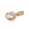 Brass Micro Pave Cubic Zirconia Pendants KK-E795-11KCG-02-2