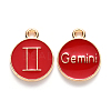 Alloy Enamel Pendants X-ENAM-S124-01B-07I-1