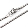 304 Stainless Steel Snake Chains Necklaces NJEW-O058-25-3