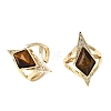 Brass Micro Pave Cubic Zirconia Cuff Rings for Women GG-CBA7610-11G-5