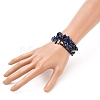 Three Loops Stretch Wrap Bracelets BJEW-JB05530-02-4