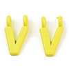 Rack Plating Spray Painted Alloy 2-Loop Link Pendants PALLOY-N176-01V-2