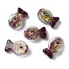 Handmade Foil Lampwork Fish Beads FOIL-Z001-01H-1