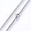 304 Stainless Steel Cable Chain Necklaces NJEW-P226-02P-04-2
