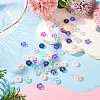 120Pcs 6 Colors Transparent Glass European Beads GLAA-TA0004-07-6