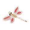 Glass Seed Beaded Dragonfly Pendants PALLOY-MZ00983-4