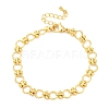 Brass Ring Link Chain Bracelets for Women Men BJEW-K273-05G-4