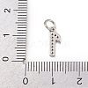 Brass Micro Pave Clear Cubic Zirconia Charms KK-G544-04P-4