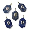 Natural Lapis Lazuli Faceted Pendants G-F819-01G-04-1