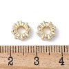 Brass Micro Pave Clear Cubic Zirconia Spacer Beads KK-F892-29G-2