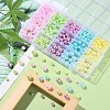 605Pcs 15 Style Spray Painted ABS Plastic Imitation Pearl Beads OACR-YW0001-34-5