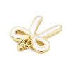 Brass Enamel Charms KK-H206-15G-02-2