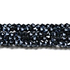 Opaque Solid Color Electroplate Glass Beads Strands EGLA-A039-P2mm-A17-1
