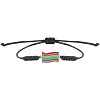 Rainbow Alloy Enamel Handmade Braided Cord Bracelets MP0834-2-1