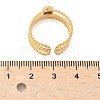 6Pcs 6 Style Oval & Flat Round & Teardrop 304 Stainless Steel Open Cuff Rings Set RJEW-P092-09G-M-4
