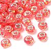 Transparent Resin Rondelle European Beads RESI-S023-08-1