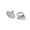 Brass Micro Pave Clear Cubic Zirconia Pendants KK-G557-30P-2