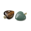 Natural Mixed Gemstone Pendants G-P588-01G-A-2