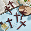 6Pcs Wooden Cross Wall Decoration AJEW-GO0002-23A-4