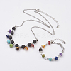 Gemstone Natural & Synthetic Mixed Stone Beads Jewelry Sets SJEW-JS00950-1