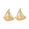 Brass Micro Pave Clear Cubic Zirconia Pendants CU-CBA5C9D-01G-A-1