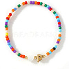 Colorful Round Glass Seed Bead Stretch Bracelets AO5283-16-1