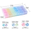 18 Style Transparent Rainbow Iridescent Acrylic Beadss Plated MACR-YW0002-09-4