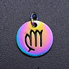Rainbow Color Ion Plating(IP) 201 Stainless Steel Charms STAS-Q201-JN166-6-1