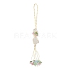 Nuggets Natural Quartz Crystal Net Pouch Pendant Decorations HJEW-JM04260-02-2