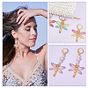 12Pcs 6 Colors Transparent Resin Pendant Stitch Markers HJEW-AB00216-5