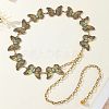 Alloy Pave Synthetic Turquoise Butterfly Link Waist Body Chains WG9C27F-02-1
