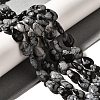 Natural Snowflake Obsidian Beads Strands G-I377-A28-1