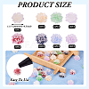 50pcs 5 colors Frosted Resin Flower Cabochons CRES-TA0001-27-3