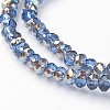 Electroplate Glass Faceted Rondelle Beads Strands EGLA-D020-4x3mm-54-2