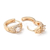 Rack Plating Brass Micro Pave Cubic Zirconia Hoop Earrings EJEW-P238-18KCG-2