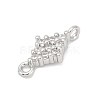 Brass Micro Pave Clear Cubic Zirconia Connector Charms KK-Z094-08P-03-2