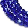 Transparent Electroplate Glass Beads Strands GLAA-F029-2mm-A06-3