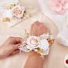 Silk Artificial Flower Boutonniere AJEW-WH0766-59-9